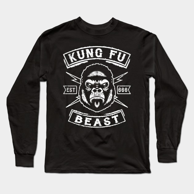 KUNG FU - KUNG FU BEAST Long Sleeve T-Shirt by Tshirt Samurai